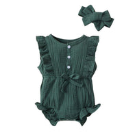 Summer Cotton Linen Romper - babiespace
